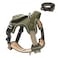 BUMBIN No Pull Dog Harness for Large Dogs Adjustable No Choke Pet Vest with Dog Leash Fit Smart Reflective Pet Walking Harness for Training Easy Control Soft Handle Green XL