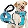 tobeDRI No Pull Dog Harness Adjustable Reflective Oxford Easy Control Medium Large Dog Harness with A Free Heavy Duty 5ft Dog Leash S Neck 1318 Chest 17522 Blue HarnessLeash