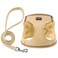 BOOMIBOO Dog Harness with Leash Set No Pull Adjustable Reflective Stepin Puppy Pet Vest Harnesses for Small Medium Large Dogs and CatsBeige XL