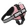 MUMUPET Service Dog Harness No Pull Reflective Adjustable Vest with Handle Soft Breathable Padding for Large Dogs 2 Removable Velcro Patches Pink L