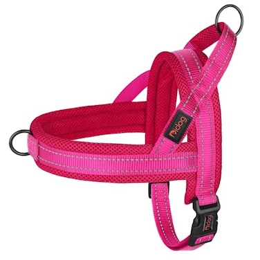 Didog No Pull Dog Harness with Breathable Mesh PaddedReflective Quick Fit Light Weight Dog Strap Vest HarnessEasy for Walking Training XSChest 1518 MeshHot Pink