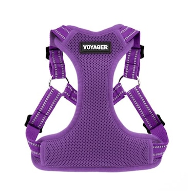 Best Pet Supplies Voyager Adjustable Stepin Flex Breathable Mesh Dog Harness for Small Medium Large Dogs Purple S