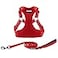 Best Pet Supplies Voyager Adjustable Stepin Flex Breathable Mesh Dog Harness for Small Medium Large Dogs Leash Set Red S