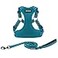 Best Pet Supplies Voyager Adjustable Stepin Flex Breathable Mesh Dog Harness for Small Medium Large Dogs Leash Set Turquoise S