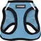 Best Pet Supplies All Weather Mesh Plush Reflective No Pull Harness for Small Medium Dogs Cats Secure with Hook Loop Fastener Buckle Double DRings Baby BlueBlack Trim XS