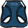 Best Pet Supplies All Weather Mesh Plush Reflective No Pull Harness for Small Medium Dogs Cats Secure with Hook Loop Fastener Buckle Double DRings BlueBlack Trim XL