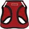Best Pet Supplies All Weather Mesh Plush Reflective No Pull Harness for Small Medium Dogs Cats Secure with Hook Loop Fastener Buckle Double DRings RedBlack Trim XL