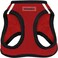 Best Pet Supplies All Weather Mesh Plush Reflective No Pull Harness for Small Medium Dogs Cats Secure with Hook Loop Fastener Buckle Double DRings RedBlack Trim XL