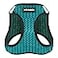 Best Pet Supplies All Weather MeshPlush Reflective No Pull Harness for Small Medium Dogs Cats Secure with Hook Loop Fastener Buckle Double DRings Turquoise 2Tone XS