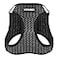 Best Pet Supplies Voyager Stepin Air Harness All Weather Mesh Reflective No Pull Harness for Dogs Cats Secure with Hook Loop Fastener Buckle Double DRings Gray 2Tone L