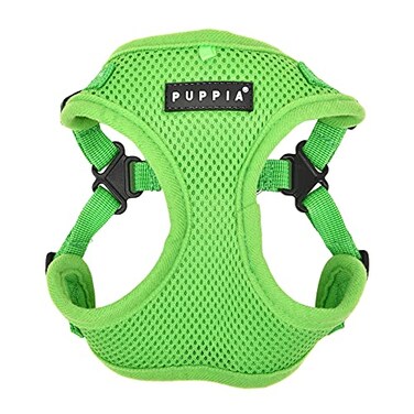 Puppia Dog Harness Comfort Mesh Stepin All Season No Pull No Choke Walking Training Adjustable Neck Chest for Small Medium Dog Green L