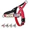 Annchwool No Pull Dog Harness with Soft Padded HandleReflective Strip Escape Proof and Quick Fit to Adjust Dog HarnessEasy for Training Walking for Small Medium and Large DogsRedXL