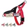 Annchwool No Pull Dog Harness with Soft Padded HandleReflective Strip Escape Proof and Quick Fit to Adjust Dog HarnessEasy for Training Walking for Small Medium and Large DogsRedXL