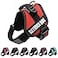 ALBCORP Service Dog Vest Harness Reflective Service Animal Vest with Handle NoPull Adjustable Mesh Padding XXSXL 2 Removable Patches XXS Red
