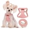 Puppytie No Pull XXS Puppy Harness with Multifunction Dog LeashSoft Adjustable No Choke Escape Proof Pet Harness VestPinkXXS