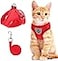 NCMAMA Cat Dog Vest Harness All Weather Mesh Reflective Strap Stepin Adjustable for Small Cats Dogs Red XS