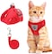 NCMAMA Cat Dog Vest Harness All Weather Mesh Reflective Strap Stepin Adjustable for Small Cats Dogs Red XS