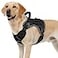 WINGOIN Black Tactical Dog Harness for Large Dogs Heavy Duty No Pull Dog Harness with Handle Adjustable Reflective Military K9 German Shepherd Big Size Dog Vest for Walking Training Hunting L