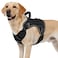 WINGOIN Black Tactical Dog Harness for Large Dogs Heavy Duty No Pull Dog Harness with Handle Adjustable Reflective Military K9 German Shepherd Big Size Dog Vest for Walking Training Hunting L