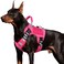 WINGOIN Pink Tactical Dog Harness with Handle Tactical Dog Harness for Large Dogs No Pull Adjustable Pet Harness Reflective K9 Military Service Dog Vest for Walking Hiking Training L