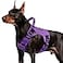 WINGOIN Purple Tactical Dog Harness with Handle Tactical Dog Harness for Large Dogs No Pull Adjustable Pet Harness Reflective K9 Military Service Dog Vest for Walking Hiking Training L