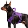 WINGOIN Purple Tactical Dog Harness with Handle Tactical Dog Harness for Large Dogs No Pull Adjustable Pet Harness Reflective K9 Military Service Dog Vest for Walking Hiking Training L