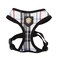 Puppia Junior OverTheHead Dog Harness Checkered Pattern No Choke No Pull Adjustable Chest Belt Walking Training for Small and Medium Dog Medium Black