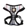 Puppia Junior OverTheHead Dog Harness Checkered Pattern No Choke No Pull Adjustable Chest Belt Walking Training for Small and Medium Dog Medium Black
