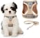 KOOLTAIL Dog Harness for Small Medium DogsDog Harness and Leash Set Step in No Pull Soft Mesh Padded Adjustable and Reflective Pet Vest Harness Puppy Plaid Extra Harness for XS S Dogs Beige S