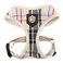 Puppia Junior OverTheHead Dog Harness Checkered Pattern No Choke No Pull Adjustable Chest Belt Walking Training for Small and Medium Dog Small Beige
