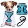 YIMEIS Dog Harness and Leash Set No Pull Soft Mesh Pet Harness Reflective Adjustable Puppy Vest for Small Medium Large Dogs Cats Blue Small Pack of 1