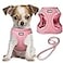 YIMEIS Dog Harness and Leash Set No Pull Soft Mesh Pet Harness Reflective Adjustable Puppy Vest for Small Medium Large Dogs Cats Pink Small Pack of 1