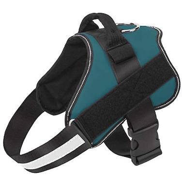 Bolux Dog Harness NoPull Reflective Dog Vest Breathable Adjustable Pet Harness with Handle for Outdoor Walking No More Pulling Tugging or Choking Turquoise S