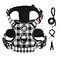 IVYLANE IVYLANE No Pull Dog Harness with Leash Set Reflective No Choke Pet VestAdjustable Oxford Dog Vest Harness with Easy Control Handle for Small Dogs Checkered BlackS