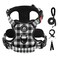 IVYLANE IVYLANE No Pull Dog Harness with Leash Set Reflective No Choke Pet VestAdjustable Oxford Dog Vest Harness with Easy Control Handle for Small Dogs Checkered BlackS