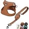 BELLAPAL BELLA PAL Step in Vest Harness for Small and Medium Dogs No Pull Puppy Harness with Leash Set Comfortable Air Mesh Dogs Vest Harness with Reflective Strip Mokka XS