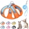 PETPUBGNZS Soft Small Dog Harness and Leash Set Mesh Puppy Harnesses Leash Easy Walk Dog Harness Vest Adjustable Reflective No Pull Dog Harnesses for Small Dogs Cats Orange BlueM