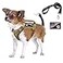 FXGOING Tactical Dog Harness with Leash Tactical Puppy Vest with Rubber Handle K9 Military Adjustable Pet Harness for Outdoor Training XS Dog Harness Brown Harness with Leash