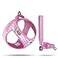 Curli Vest Harness curli Clasp AirMesh PinkCircles 2XS Leash M