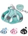 SOLMOONY Dog Harness Medium Green Jacquard Mesh Easy Stepin Design Reflective Strip No Pull for Small Medium Dogs