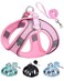 Solmoony Dog Harness for Small Medium Dogs No Pull Puppy Harness and Leash Set Puppy Harness Step in Harness for Small Dogs mesh Dog Harness Pink M