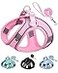 Solmoony Dog Harness for Small Medium Dogs No Pull Puppy Harness and Leash Set Puppy Harness Step in Harness for Small Dogsmesh Dog Harness Pink L