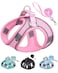 Solmoony Dog Harness for Small Medium Dogs No Pull Puppy Harness and Leash Set Puppy Harness Step in Harness for Small Dogsmesh Dog Harness Pink L