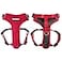 DJANGO Adventure Dog Harness Stylish and Durable Medium Dog Harness for Outdoor Adventures and Everyday Wear Red Neoprene Adjustable Harness for Dogs with Reflective Piping Solid Brass DRing