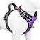 PHOEPET Reflective Dog Harness Large Breed Adjustable No Pull Vest with Handle 2 Metal Rings 3 Buckles Easy to Put on Take OffXL Purple