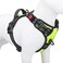 PHOEPET Reflective Dog Harness Large Breed Adjustable No Pull Vest with Handle 2 Metal Rings 3 Buckles Easy to Put on Take OffXL Green
