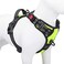 PHOEPET Reflective Dog Harness Large Breed Adjustable No Pull Vest with Handle 2 Metal Rings 3 Buckles Easy to Put on Take OffXL Green