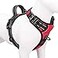 PHOEPET No Pull Dog Harness Medium Reflective Front Clip Vest with HandleAdjustable 2 Metal Rings 3 BucklesEasy to Put on Take OffM Red