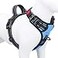PHOEPET No Pull Dog Harness Reflective Adjustable Vest with a Training Handle Name ID Pocket 2 Metal Leash Hooks 3 Snap Buckles Easy to Put on Take OffM Baby Blue