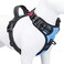 PHOEPET No Pull Dog Harness Reflective Adjustable Vest with a Training Handle Name ID Pocket 2 Metal Leash Hooks 3 Snap Buckles Easy to Put on Take OffM Baby Blue